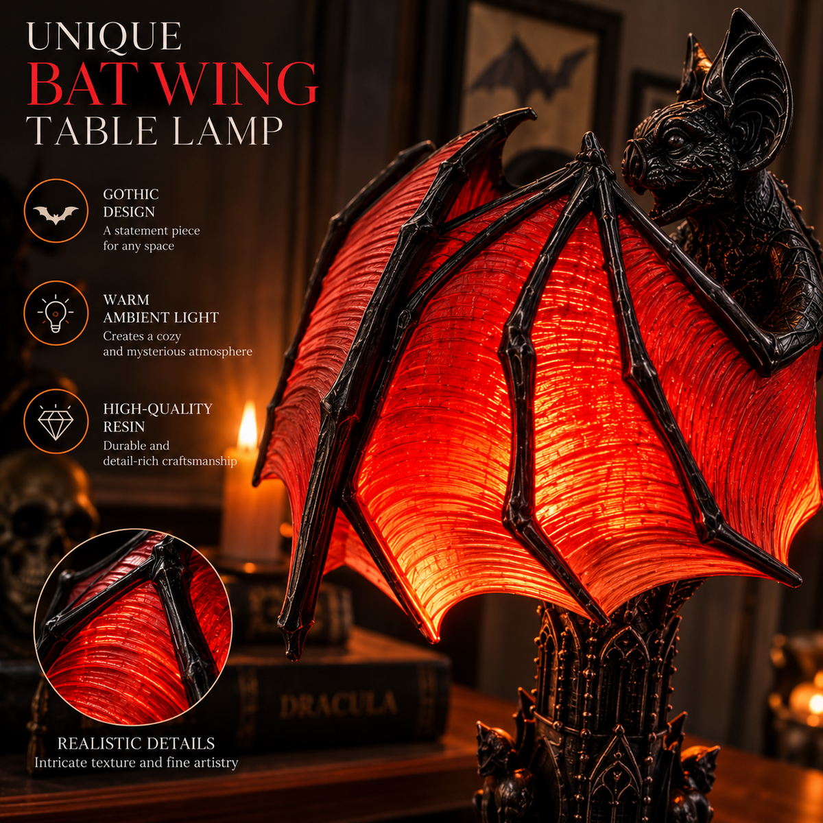 Bat Halloween Lamp By Alfero