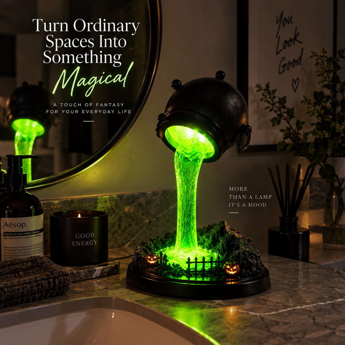 Witch Cauldron Lamp By Alfero
