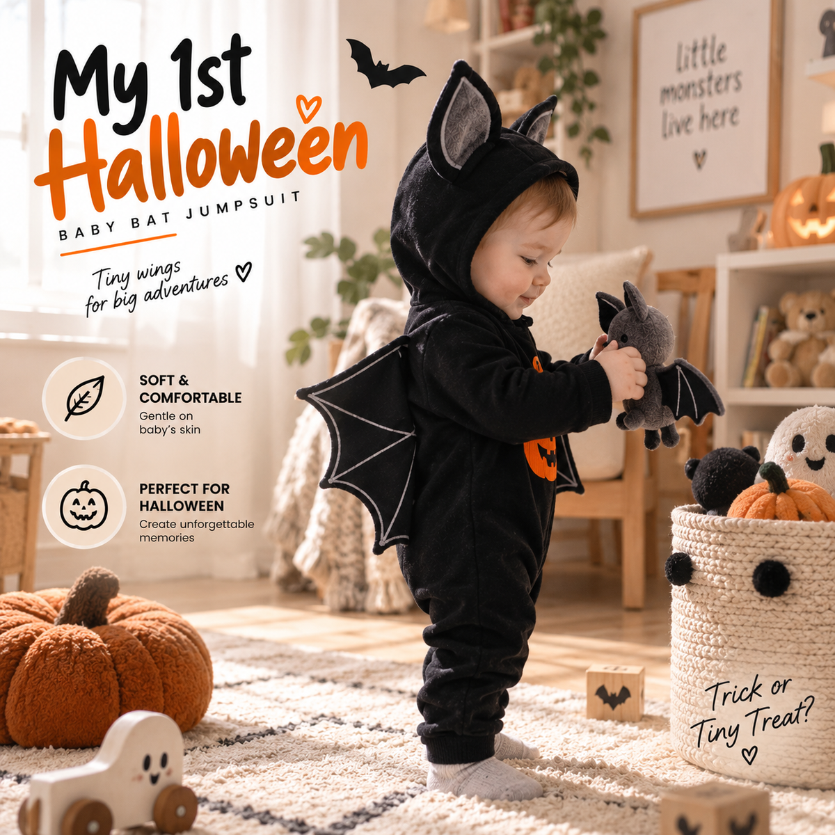 Baby Halloween Bat Costume By Alfero