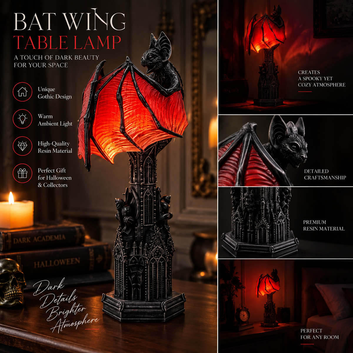 Bat Halloween Lamp By Alfero