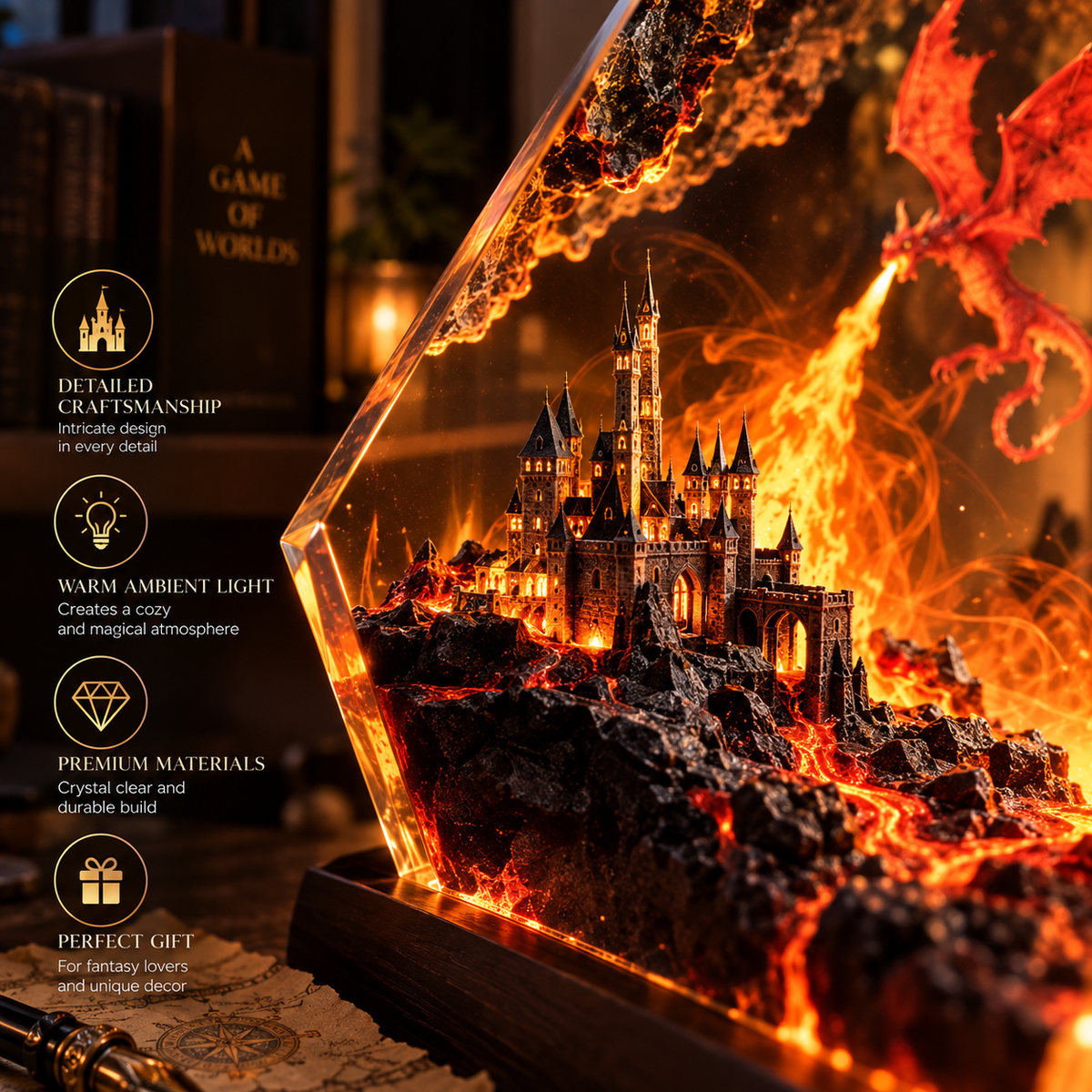 Fire Dragon Halloween Lamp By Alfero