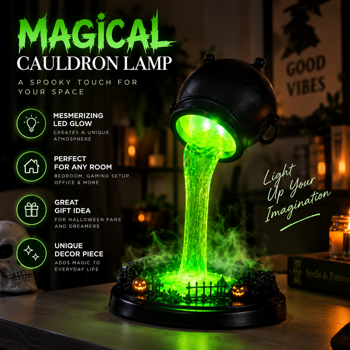 Witch Cauldron Lamp By Alfero